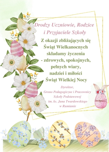 Green Festive Floral Easter Invitation
