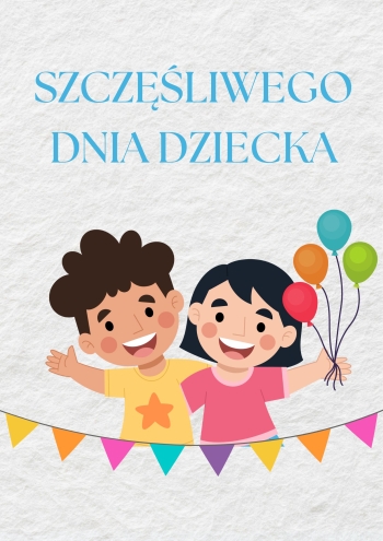 Pomarańczowy Różowy Czarny Ilustrowany Dzień Dziecka Plakat