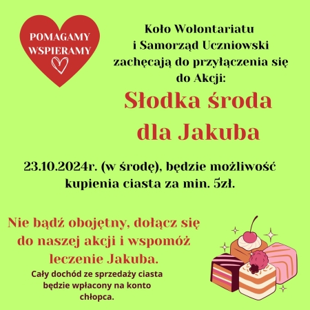 Zachęcamy do dołączenia się do zbiórki dla Jakuba.