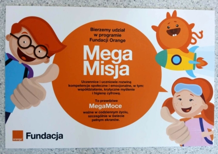 Uczniowie klas 2 i 3 biorą udział w programie MegaMisja
