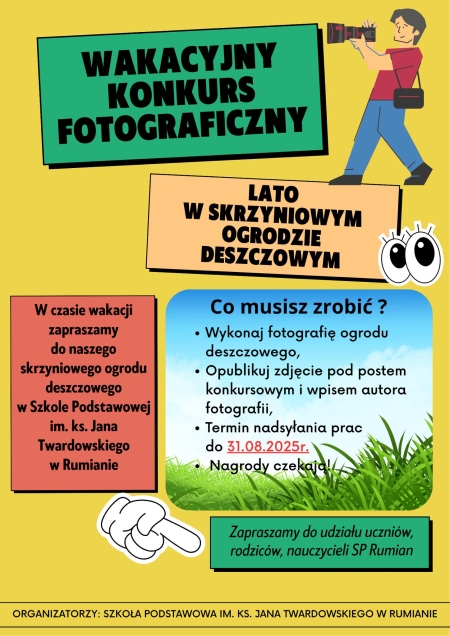 Konkurs fotograficzny ,, Lato w skrzyniowym ogrodzie deszczowym’’