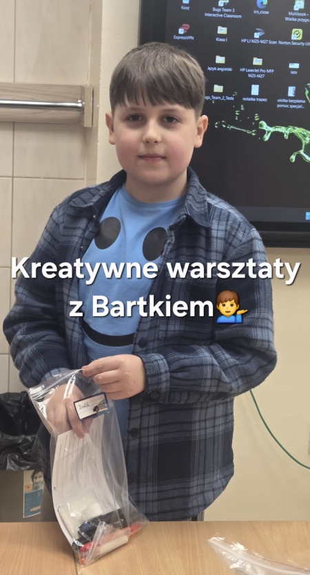 ZABAWA, KREATYWNOŚĆ I ROZWÓJ – WARSZTATY  Z BARTKIEM