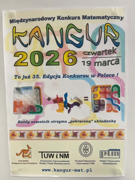 Kangur Matematyczny w naszej szkole – 75 minut dla umysłu.