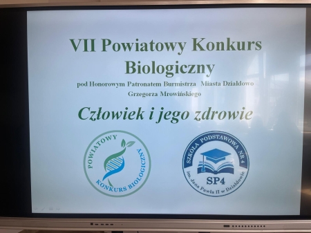 Udział uczennic klasy VII w VII Powiatowym Konkursie Biologicznym