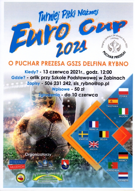 Turniej Piłki Nożnej - Euro Cup 2021 o Puchar Prezesa GSZS Delfina Rybno