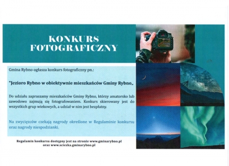 Konkurs fotograficzny ''Jezioro Rybno w obiektywie mieszkańców Gminy Rybno''.