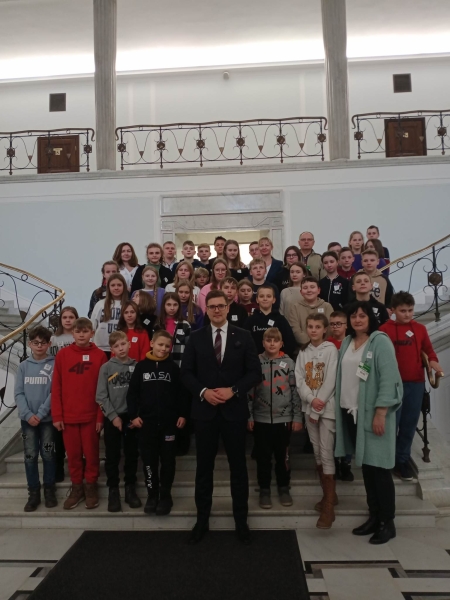 Uczniowie Szkoły Podstawowej w Rumianie z wizytą w Sejmie Rzeczypospolitej Polskiej
